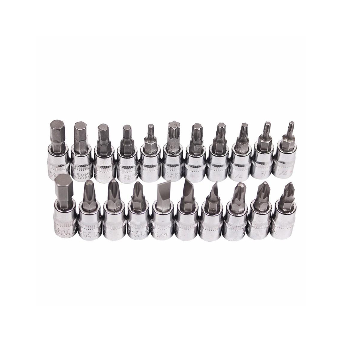 46pcs 1/4' dr Crv Steel Metric Car Membaiki Kotak Alat Set Alat Sepana Soket Dengan Pemegang Ratchet